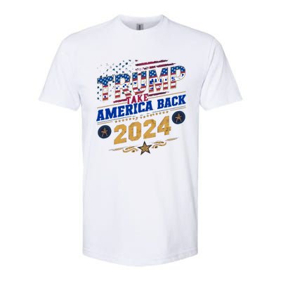 Trump 2024 Take America Back Vintage Style Softstyle CVC T-Shirt