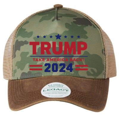 Trump 2024 Take America Back! Legacy Tie Dye Trucker Hat