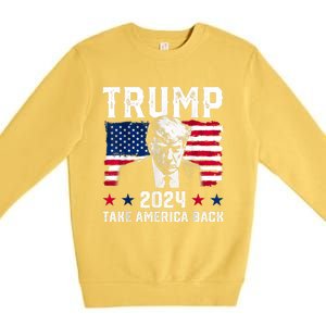 Trump 2024 Take America Back Trump Support Premium Crewneck Sweatshirt