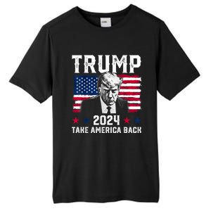 Trump 2024 Take America Back Trump Support Tall Fusion ChromaSoft Performance T-Shirt