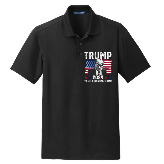 Trump 2024 Take America Back Trump Support Dry Zone Grid Polo