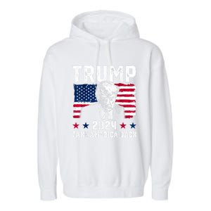 Trump 2024 Take America Back Trump Support Garment-Dyed Fleece Hoodie