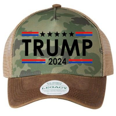 Trump 2024 Legacy Tie Dye Trucker Hat