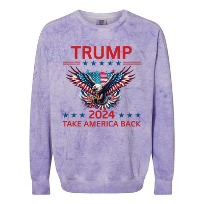 Trump 2024 Colorblast Crewneck Sweatshirt