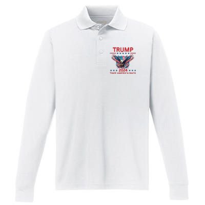 Trump 2024 Performance Long Sleeve Polo