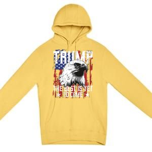 Trump 2024 The Best Is Yet To Come Usa Flag Trump Eagle Gift Premium Pullover Hoodie