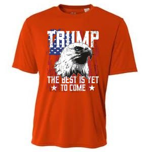 Trump 2024 The Best Is Yet To Come Usa Flag Trump Eagle Gift Cooling Performance Crew T-Shirt