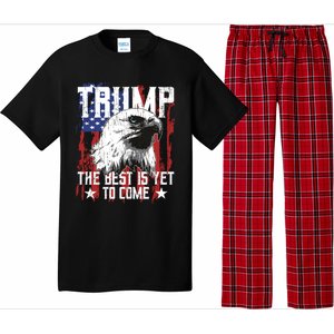 Trump 2024 The Best Is Yet To Come Usa Flag Trump Eagle Gift Pajama Set