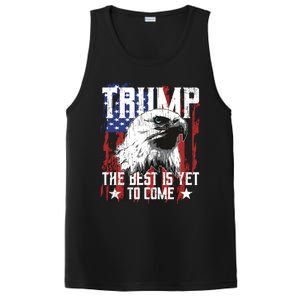 Trump 2024 The Best Is Yet To Come Usa Flag Trump Eagle Gift PosiCharge Competitor Tank