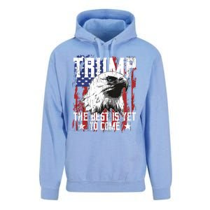 Trump 2024 The Best Is Yet To Come Usa Flag Trump Eagle Gift Unisex Surf Hoodie