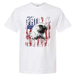 Trump 2024 The Best Is Yet To Come Usa Flag Trump Eagle Gift Garment-Dyed Heavyweight T-Shirt