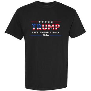 Trump 2024 Take America Back American Flag Gifts Garment-Dyed Heavyweight T-Shirt