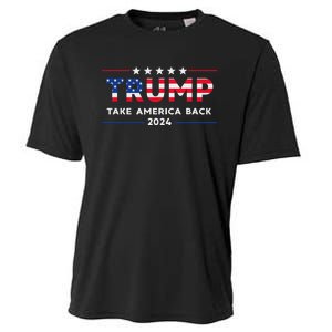 Trump 2024 Take America Back American Flag Gifts Cooling Performance Crew T-Shirt