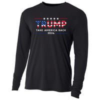 Trump 2024 Take America Back American Flag Gifts Cooling Performance Long Sleeve Crew