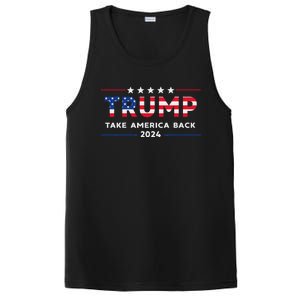 Trump 2024 Take America Back American Flag Gifts PosiCharge Competitor Tank