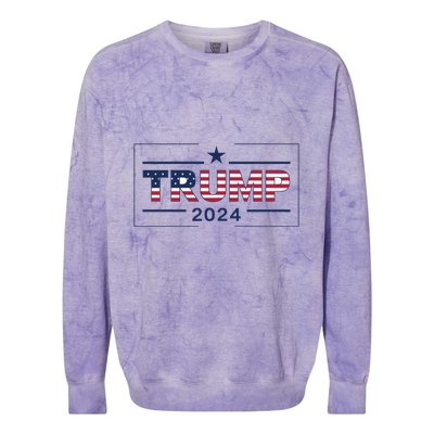 Trump 2024 Colorblast Crewneck Sweatshirt