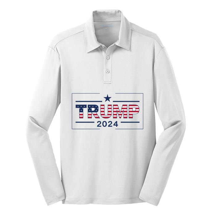 Trump 2024 Silk Touch Performance Long Sleeve Polo