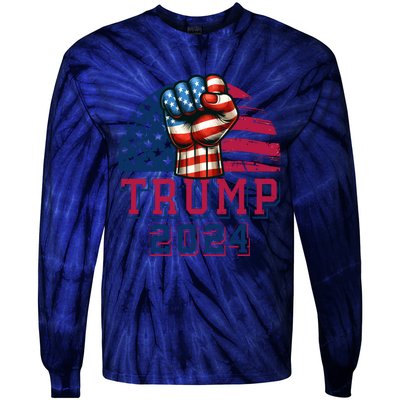 Trump 2024 Tie-Dye Long Sleeve Shirt