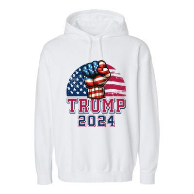 Trump 2024 Garment-Dyed Fleece Hoodie