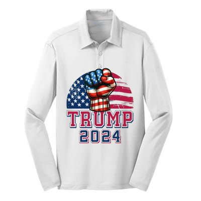 Trump 2024 Silk Touch Performance Long Sleeve Polo