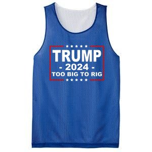 Trump 2024 Too Big To Rig Mesh Reversible Basketball Jersey Tank