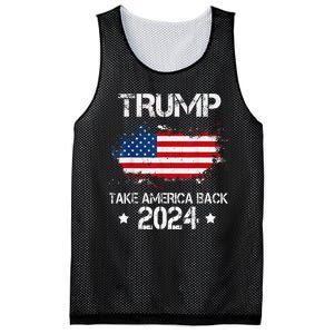 Trump 2024 Take America Back American Flag Election Mesh Reversible Basketball Jersey Tank