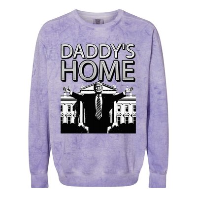 Trump 2024 Take America Back DaddyS Home Trump Colorblast Crewneck Sweatshirt