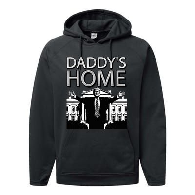 Trump 2024 Take America Back DaddyS Home Trump Performance Fleece Hoodie