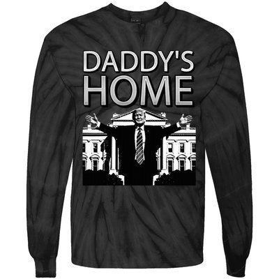 Trump 2024 Take America Back DaddyS Home Trump Tie-Dye Long Sleeve Shirt