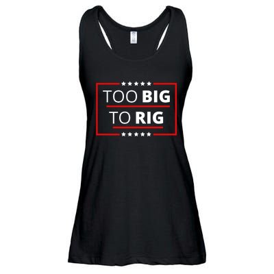 Trump 2024 Too Big To Rig Ladies Essential Flowy Tank