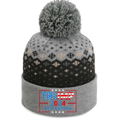 Trump 2024 Take America Back Election The Return The Baniff Cuffed Pom Beanie