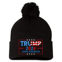 Trump 2024 Take America Back Election The Return Pom Pom 12in Knit Beanie