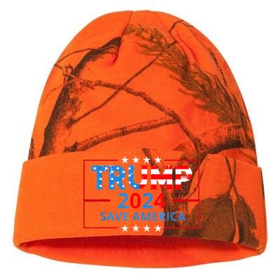 Trump 2024 Take America Back Election The Return Kati Licensed 12" Camo Beanie