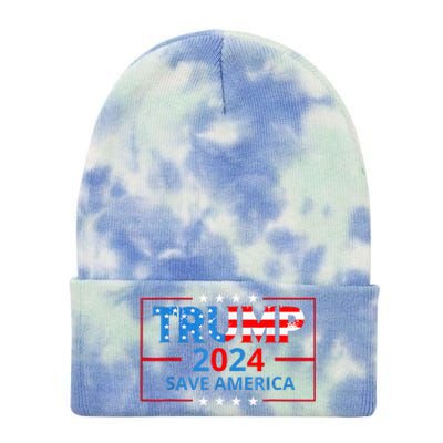 Trump 2024 Take America Back Election The Return Tie Dye 12in Knit Beanie