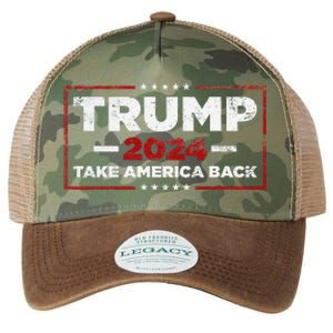 Trump 2024 Take America Back Us American Flag President Legacy Tie Dye Trucker Hat