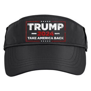 Trump 2024 Take America Back Us American Flag President Adult Drive Performance Visor