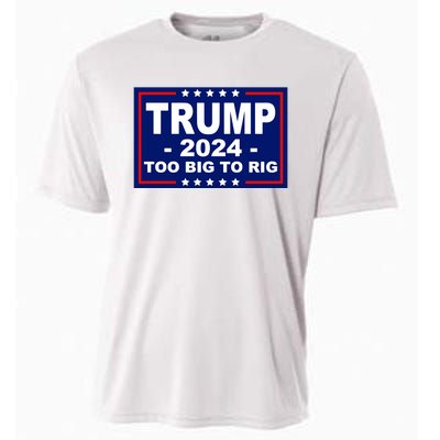 Trump 2024 Too Big To Rig Cooling Performance Crew T-Shirt