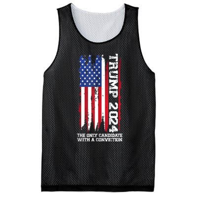 Trump 2024 The Only Candidate With A Conviction President Mesh Reversible Basketball Jersey Tank