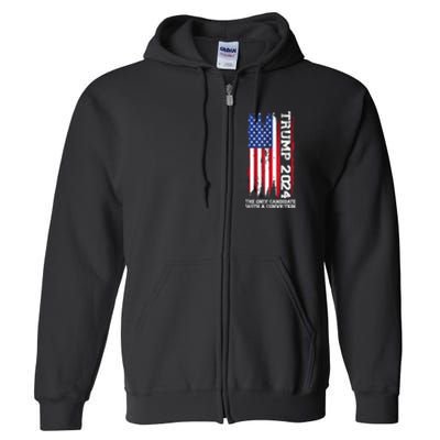 Trump 2024 The Only Candidate With A Conviction President Full Zip Hoodie