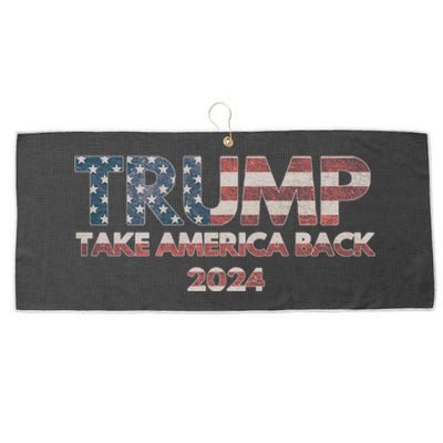 Trump 2024 Take America Back Election The Return Gift Large Microfiber Waffle Golf Towel