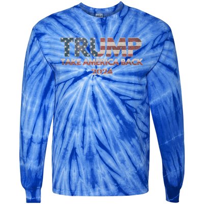 Trump 2024 Take America Back Election The Return Gift Tie-Dye Long Sleeve Shirt