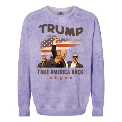 Trump 2024 Take America Back Election Gift Colorblast Crewneck Sweatshirt