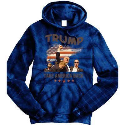 Trump 2024 Take America Back Election Gift Tie Dye Hoodie