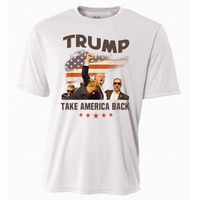 Trump 2024 Take America Back Election Gift Cooling Performance Crew T-Shirt