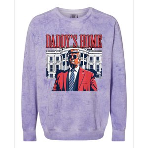 Trump 2024 Take America Back Daddys Home Trump 2024 Colorblast Crewneck Sweatshirt