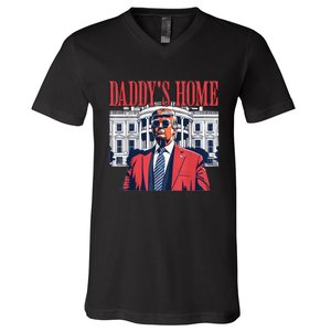 Trump 2024 Take America Back Daddys Home Trump 2024 V-Neck T-Shirt