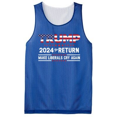 Trump 2024 The Return Make Liberals Cry Again Gift Mesh Reversible Basketball Jersey Tank