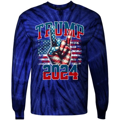 Trump 2024 Tie-Dye Long Sleeve Shirt