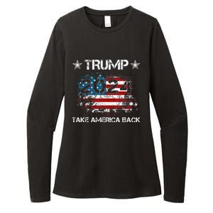 Trump 2024 Take America Back Donald Trump 2024 President Womens CVC Long Sleeve Shirt