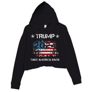 Trump 2024 Take America Back Donald Trump 2024 President Crop Fleece Hoodie